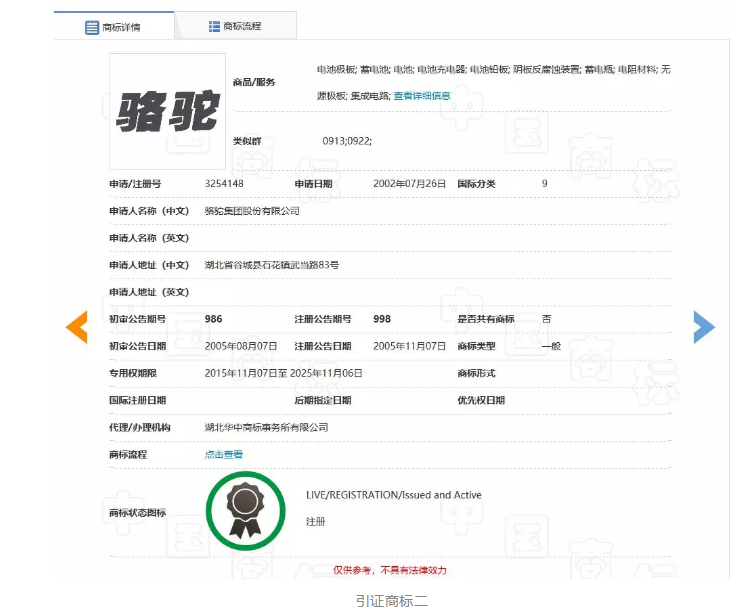 “骆驼祥子”商标维持有效注册! “骆驼祥子”商标维持有效注册!