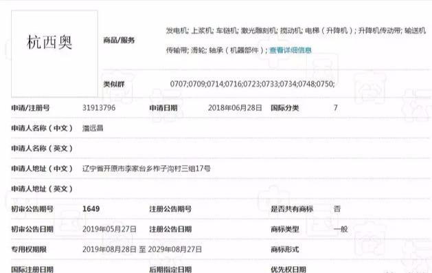 520万购买“西奥”电梯商标！又因“杭西奥”商标把对方起诉 