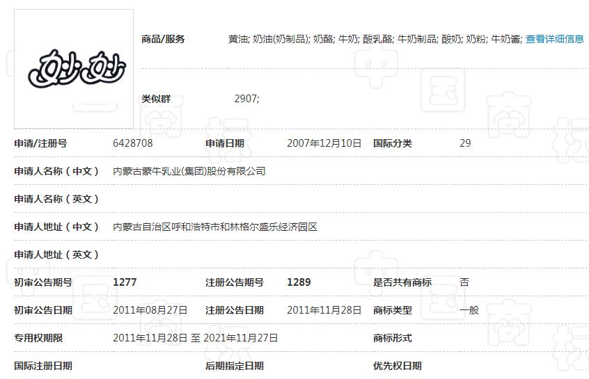 “妙妙”不妙!蒙牛因商标侵权被判赔偿300万元 “妙妙”不妙!蒙牛因商标侵权被判赔偿300万元