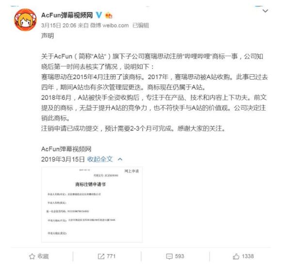 抢注“哔哩哔哩”商标卖成人用品？A站：已申请注销