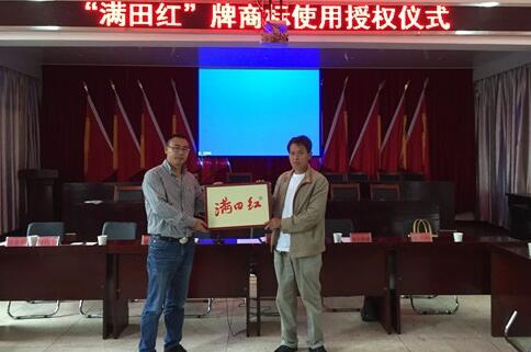 丽水市著名商标“满田红”落户青田章旦乡