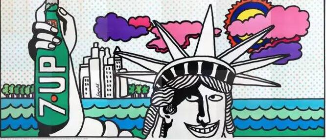 汽水商标设计图案欣赏 | 70s年代的惊艳靓丽七喜海报