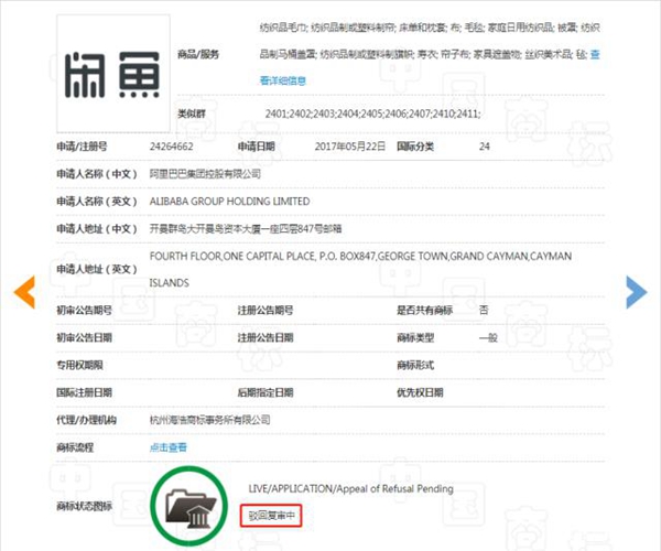 仅仅慢了两个月,阿里失去一件“闲鱼”核心商标 仅仅慢了两个月,阿里失去一件“闲鱼”核心商标